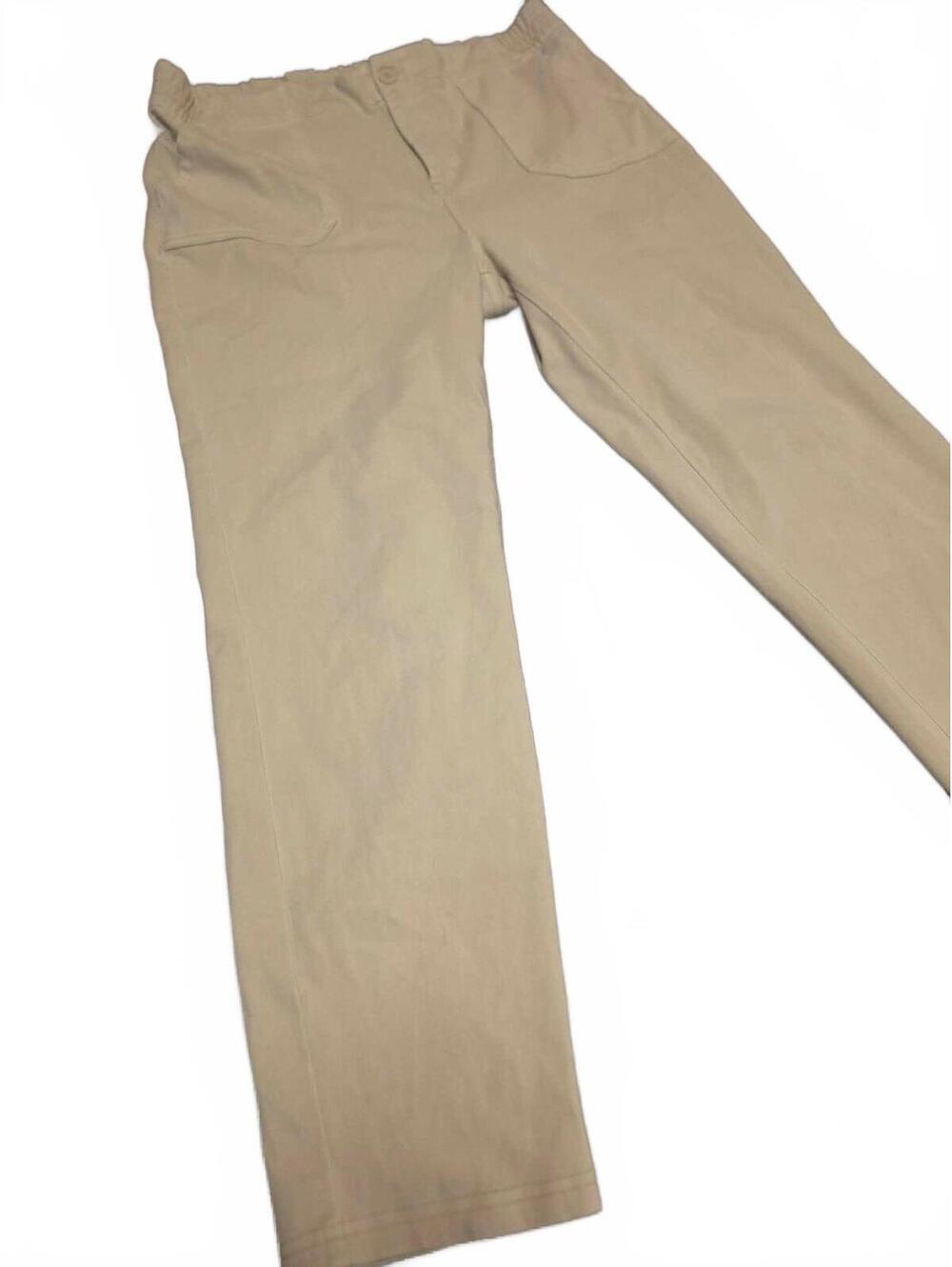 32 Degrees Beige Casual Straight-Leg Pants with Elastic Waistband